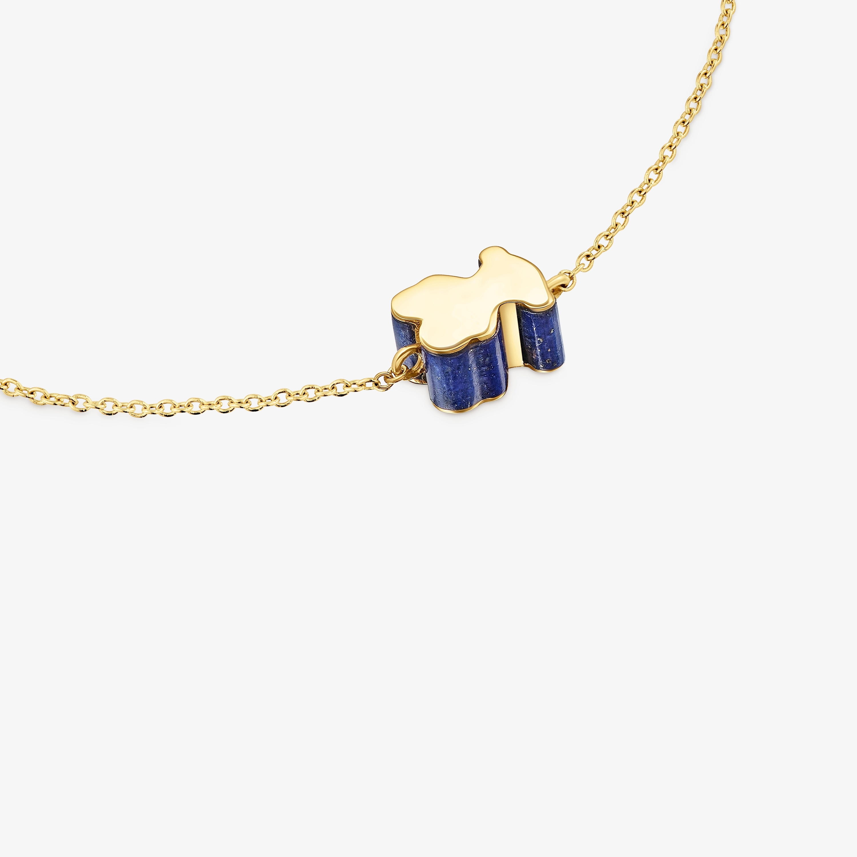 18K solid gold bear motif Bracelet with lapis lazuli TOUS 1950