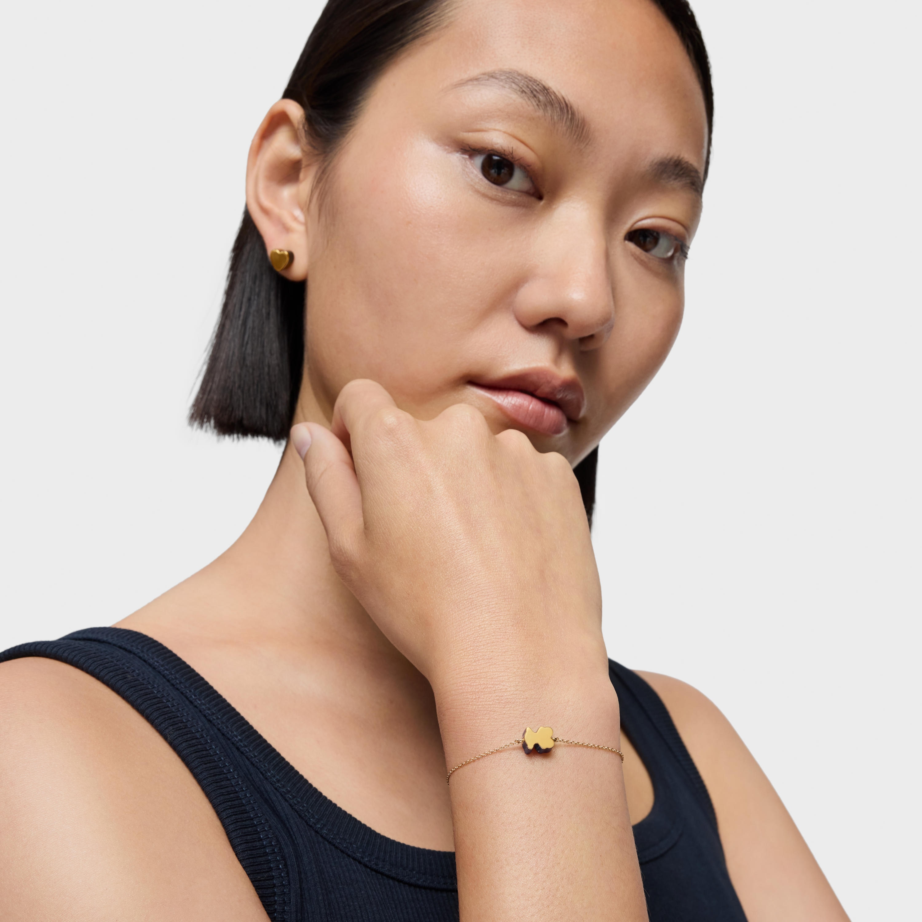 18K solid gold bear motif Bracelet with lapis lazuli TOUS 1950