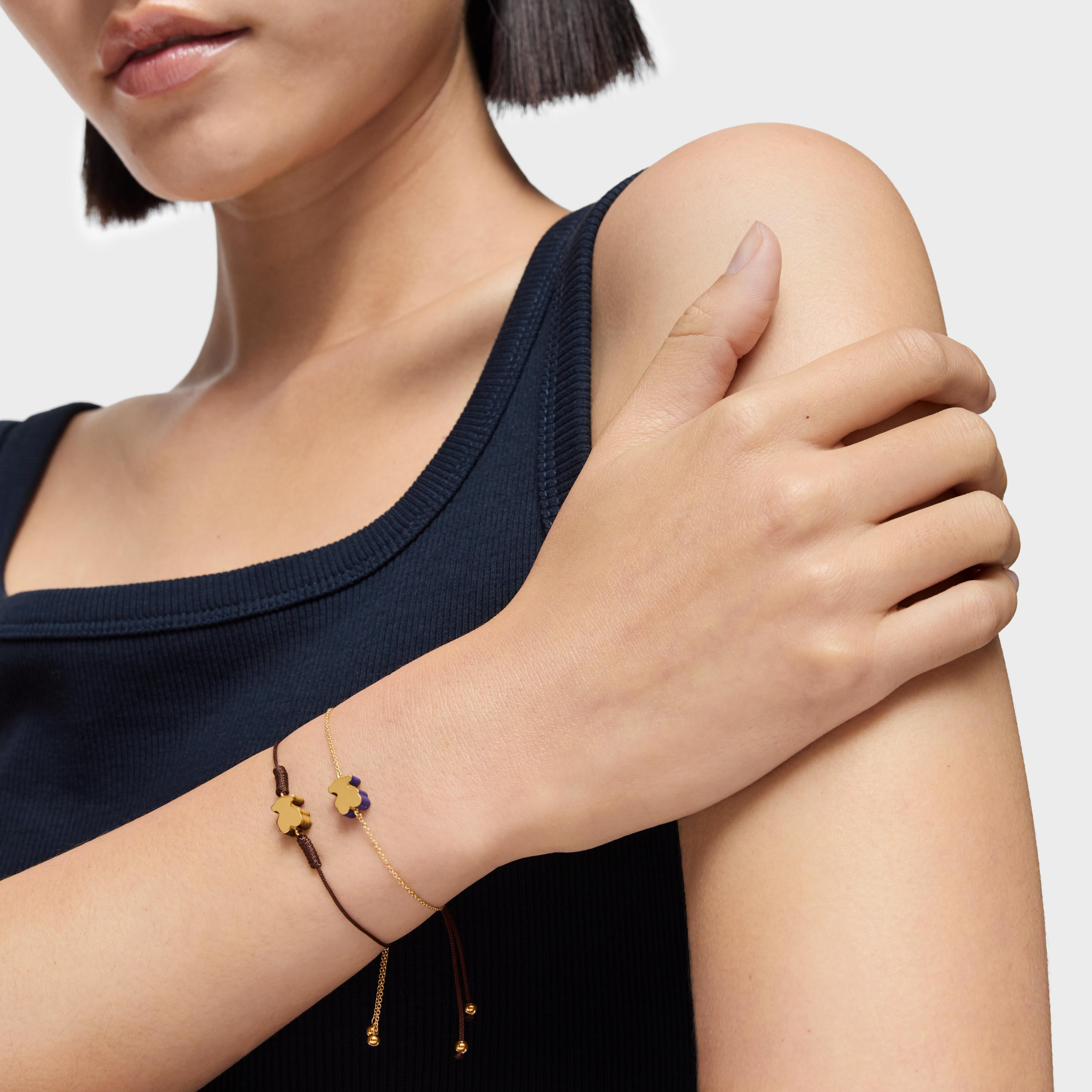 18K solid gold bear motif Bracelet with lapis lazuli TOUS 1950