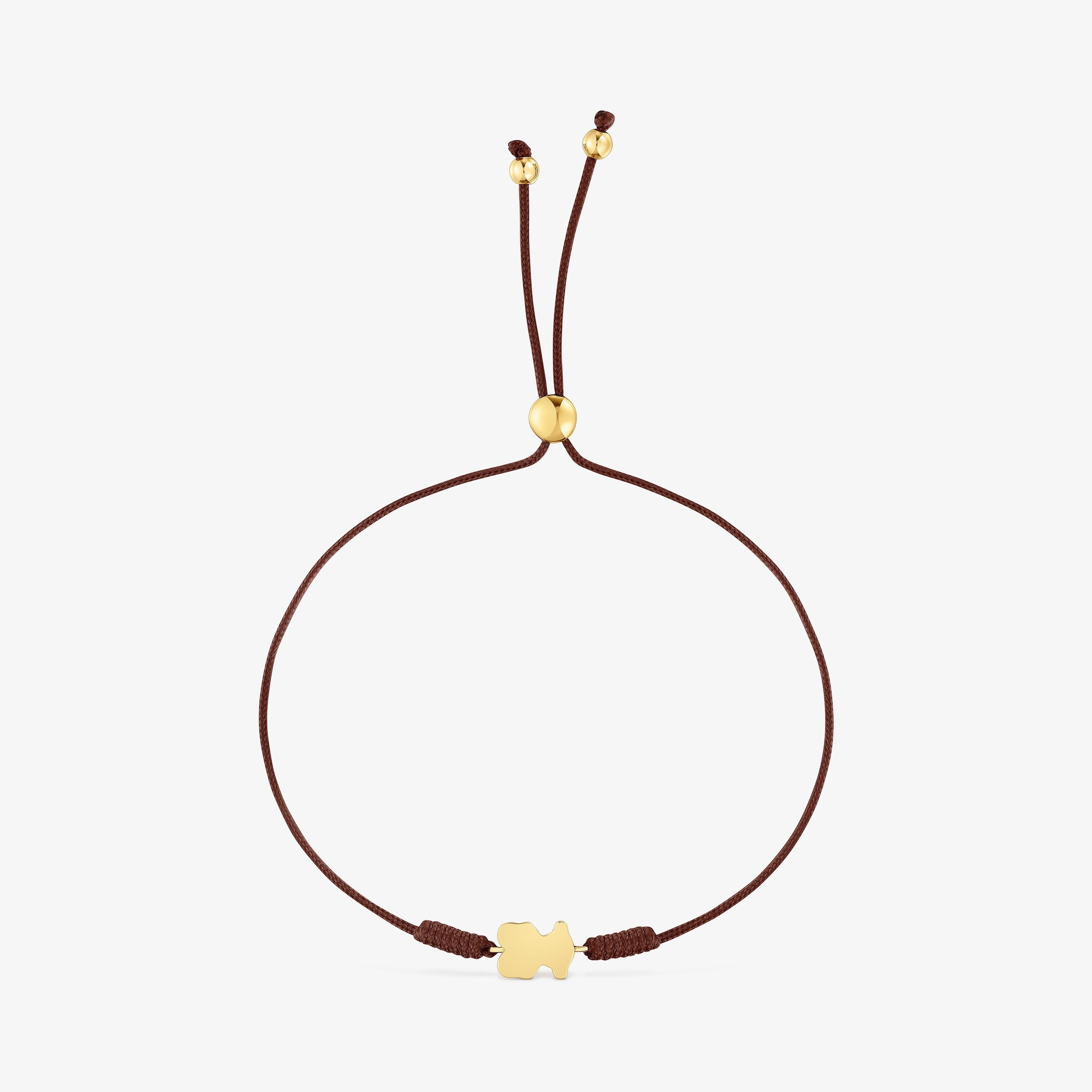 Nylon Bracelet with 18K solid gold bear motif and tiger’s eye TOUS 1950