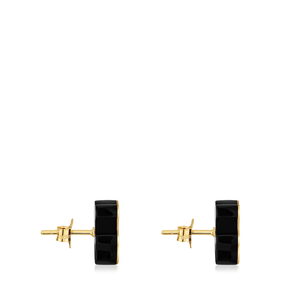 Gold bear Earrings with onyx TOUS 1950 image number 1