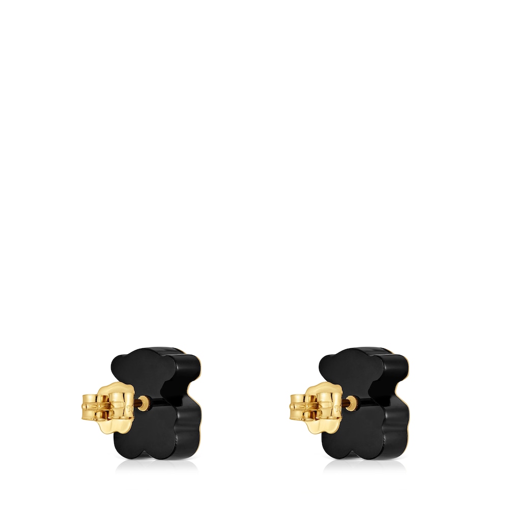 Gold bear Earrings with onyx TOUS 1950 image number 2