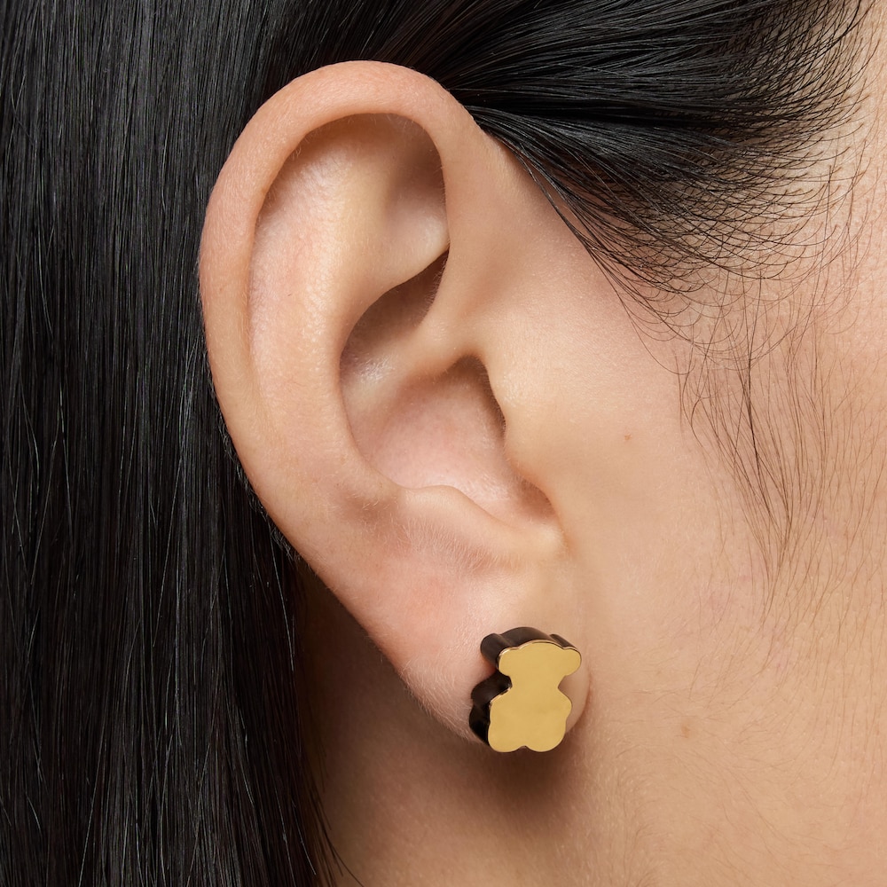 Gold bear Earrings with onyx TOUS 1950 image number 5
