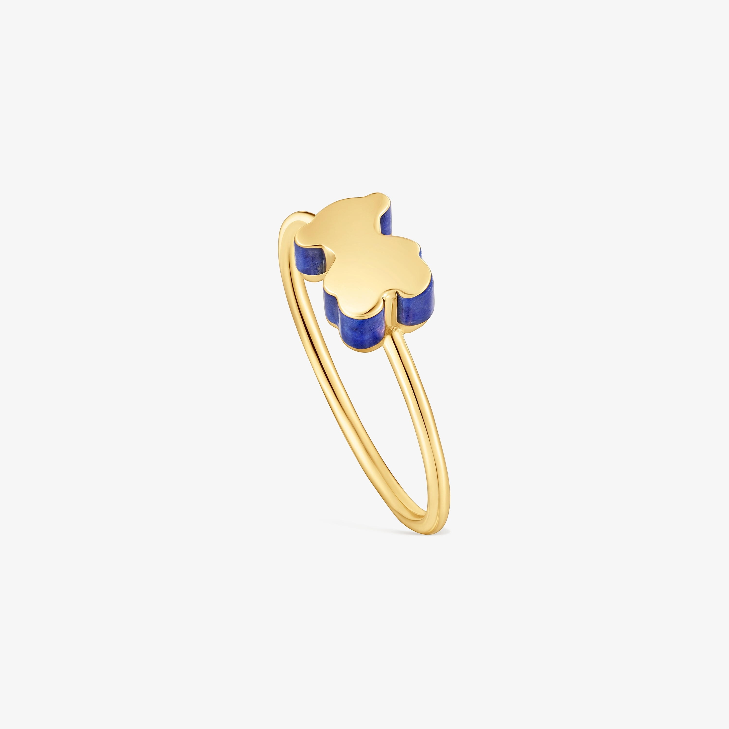 18K solid gold bear motif Ring with lapis lazuli TOUS 1950