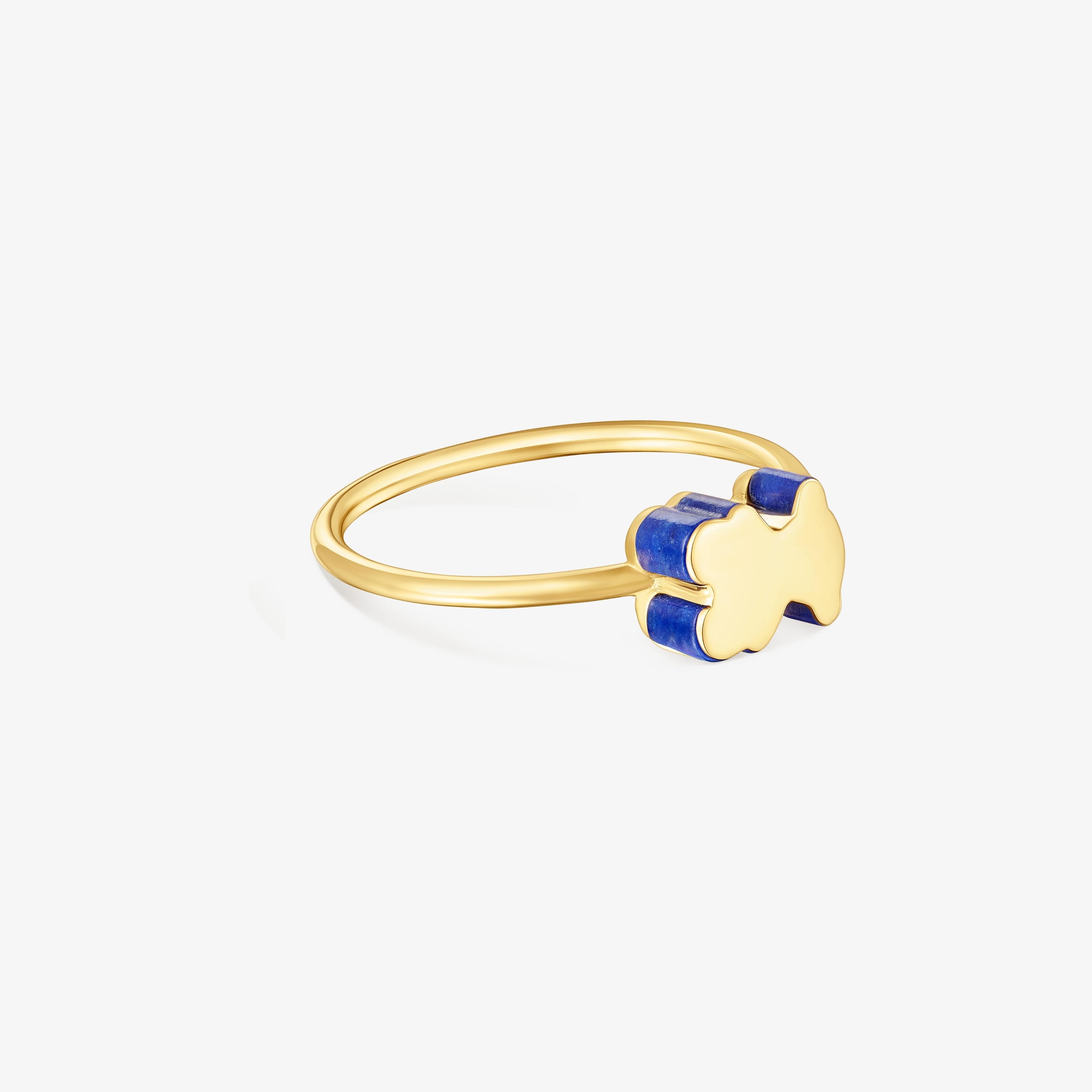 18K solid gold bear motif Ring with lapis lazuli TOUS 1950