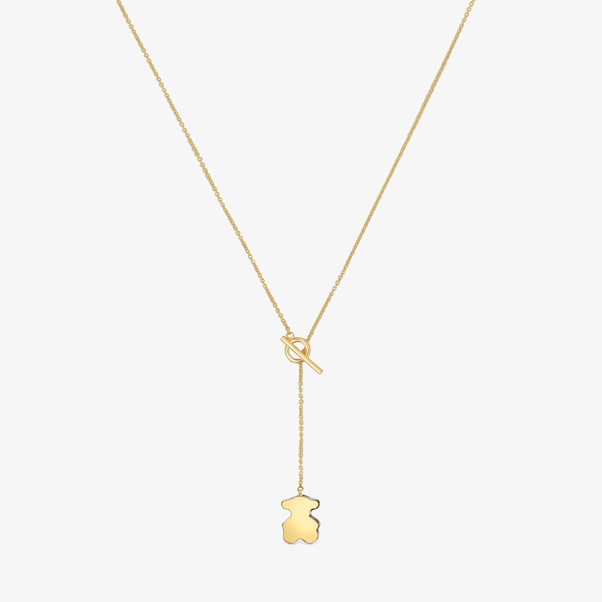 Tous - Collar Corto Oso De Oro Y Ónix Tous 1950 - Negro