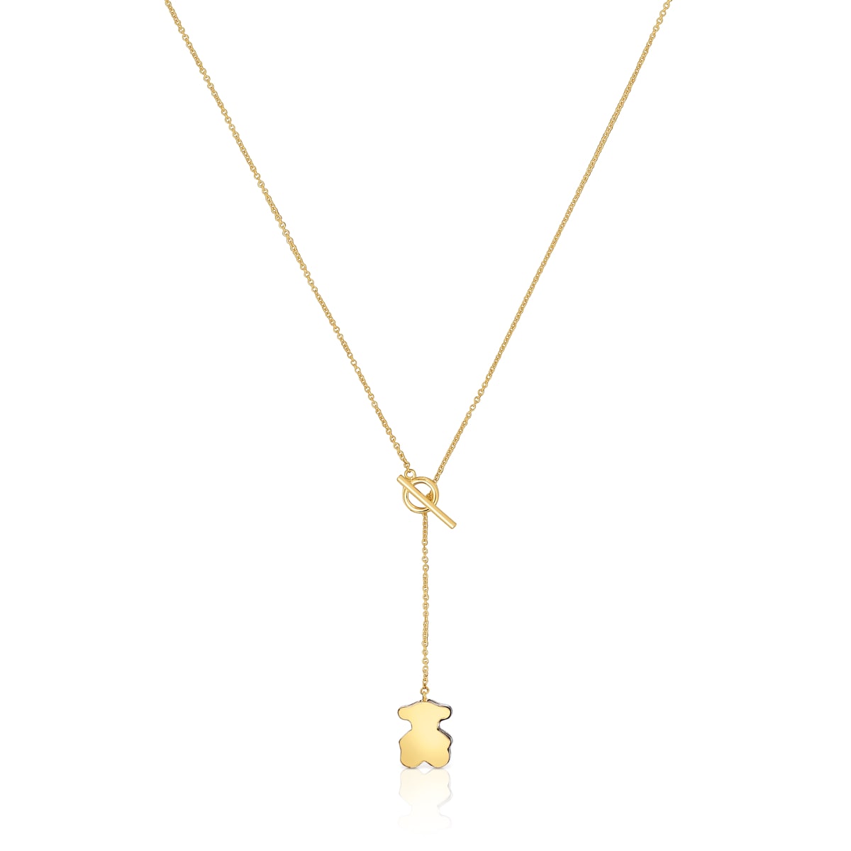 Short gold bear Necklace with onyx TOUS 1950