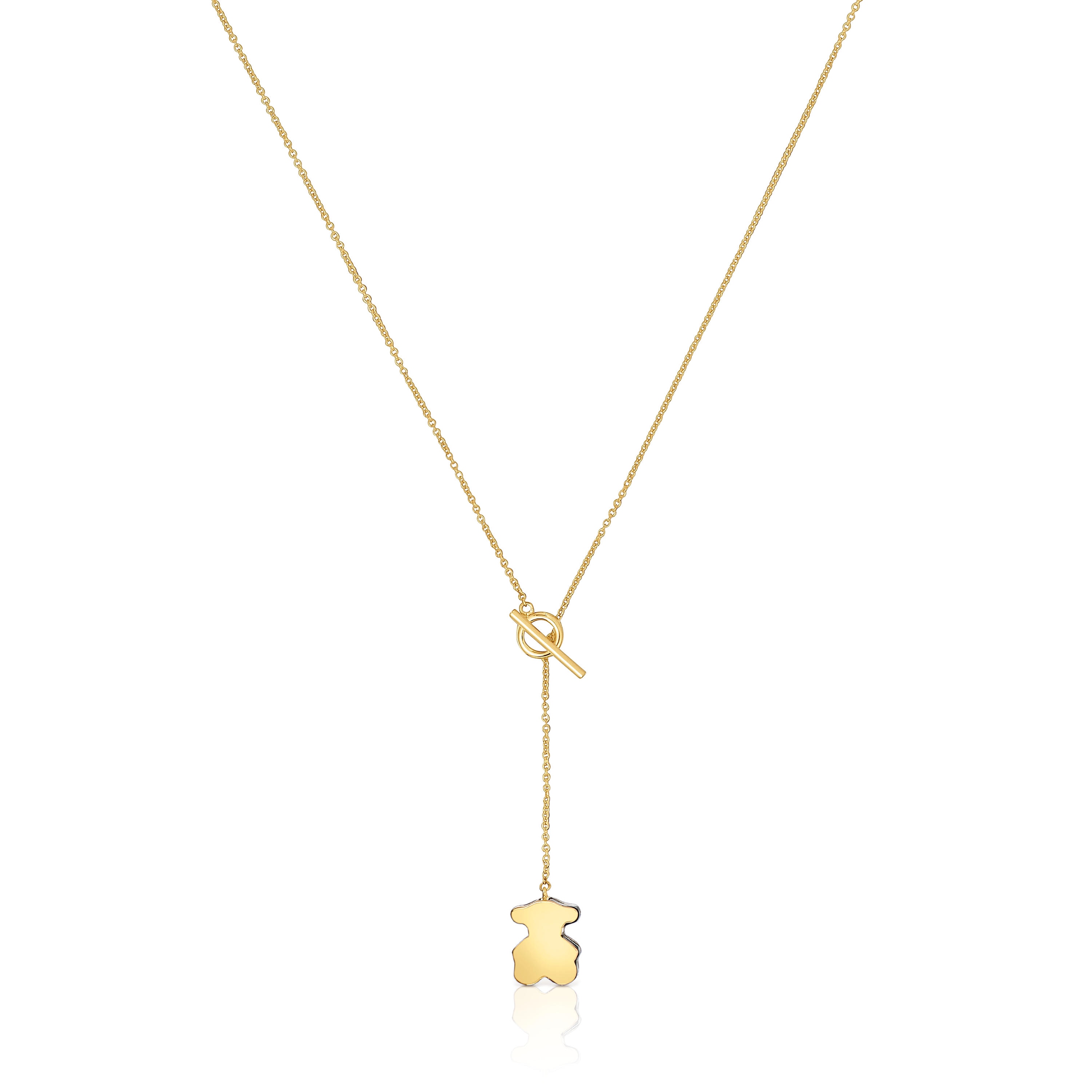 Collar corto oso de oro y ónix TOUS 1950