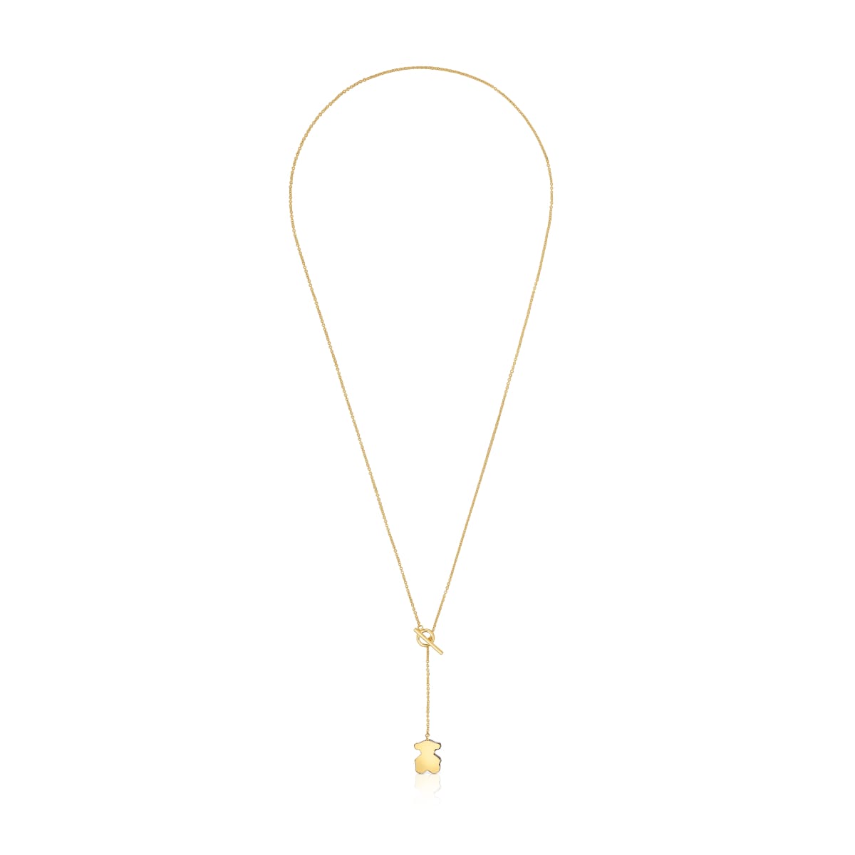 Short gold bear Necklace with onyx TOUS 1950