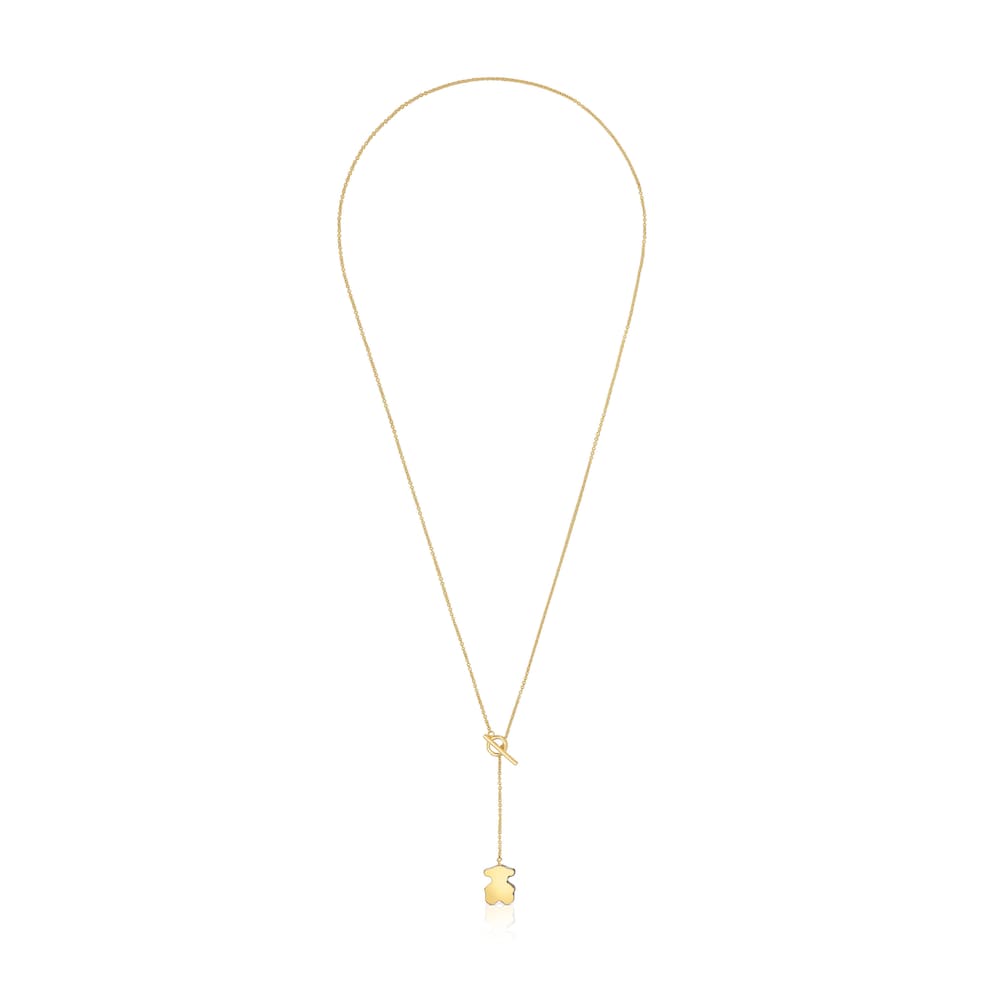 Short gold bear Necklace with onyx TOUS 1950