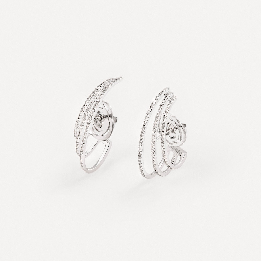 Pendientes de oro blanco con diamantes TOUS ATELIER