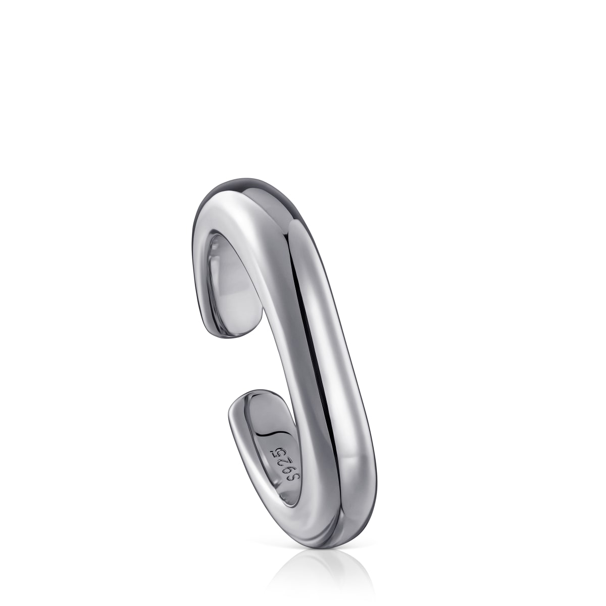 Tous - Anillo Abierto De Plata Dark Silver Line Talla 12