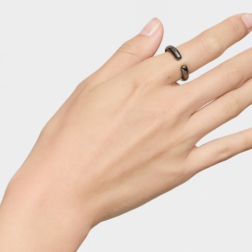 Anillo abierto de plata dark silver Line