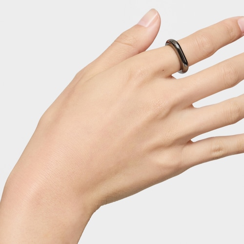 Anillo abierto de plata dark silver Line