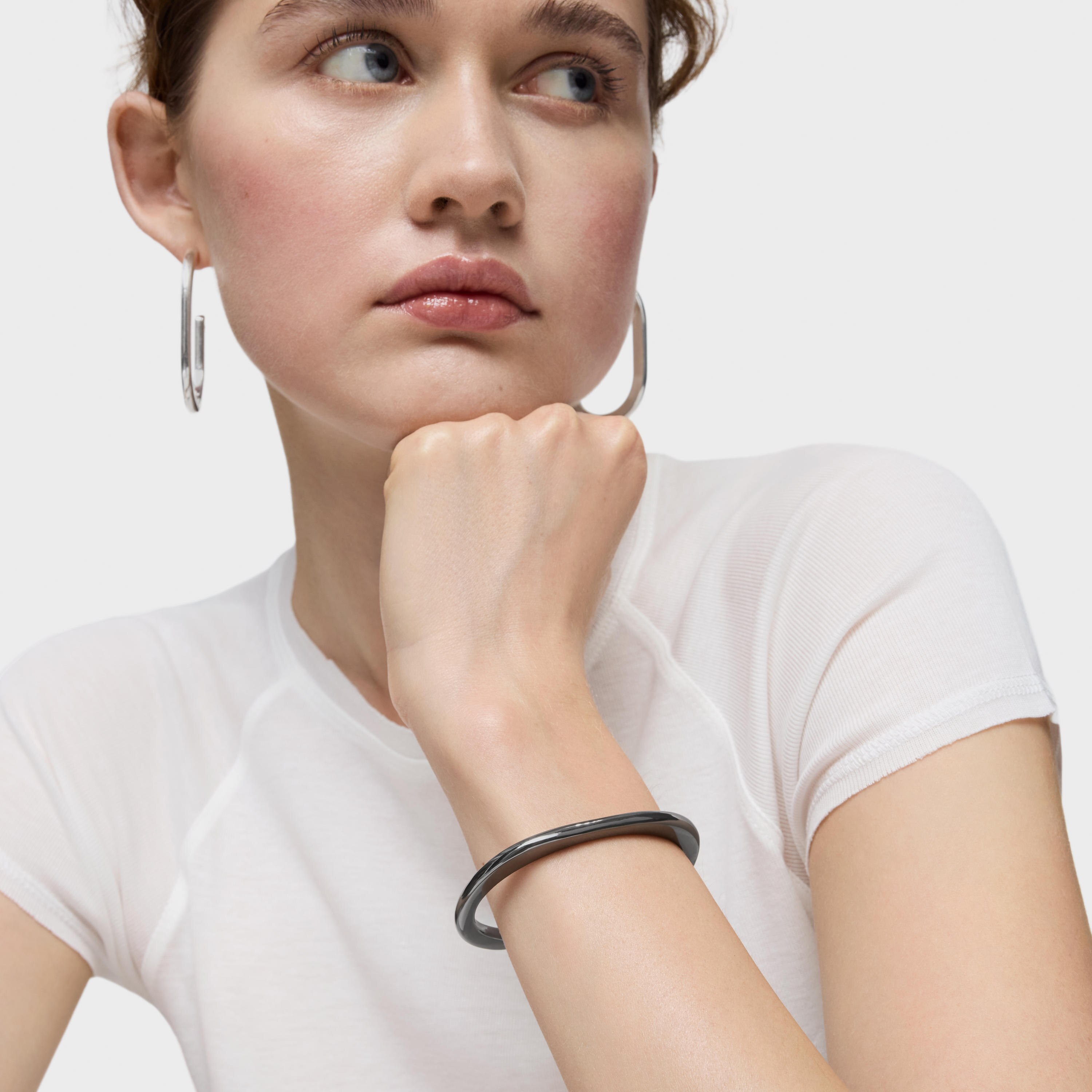 Dark silver Bangle Line | TOUS