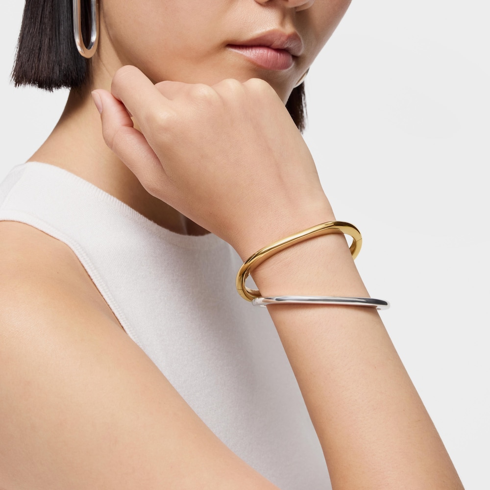 Pulsera esclava cerrada de plata Line