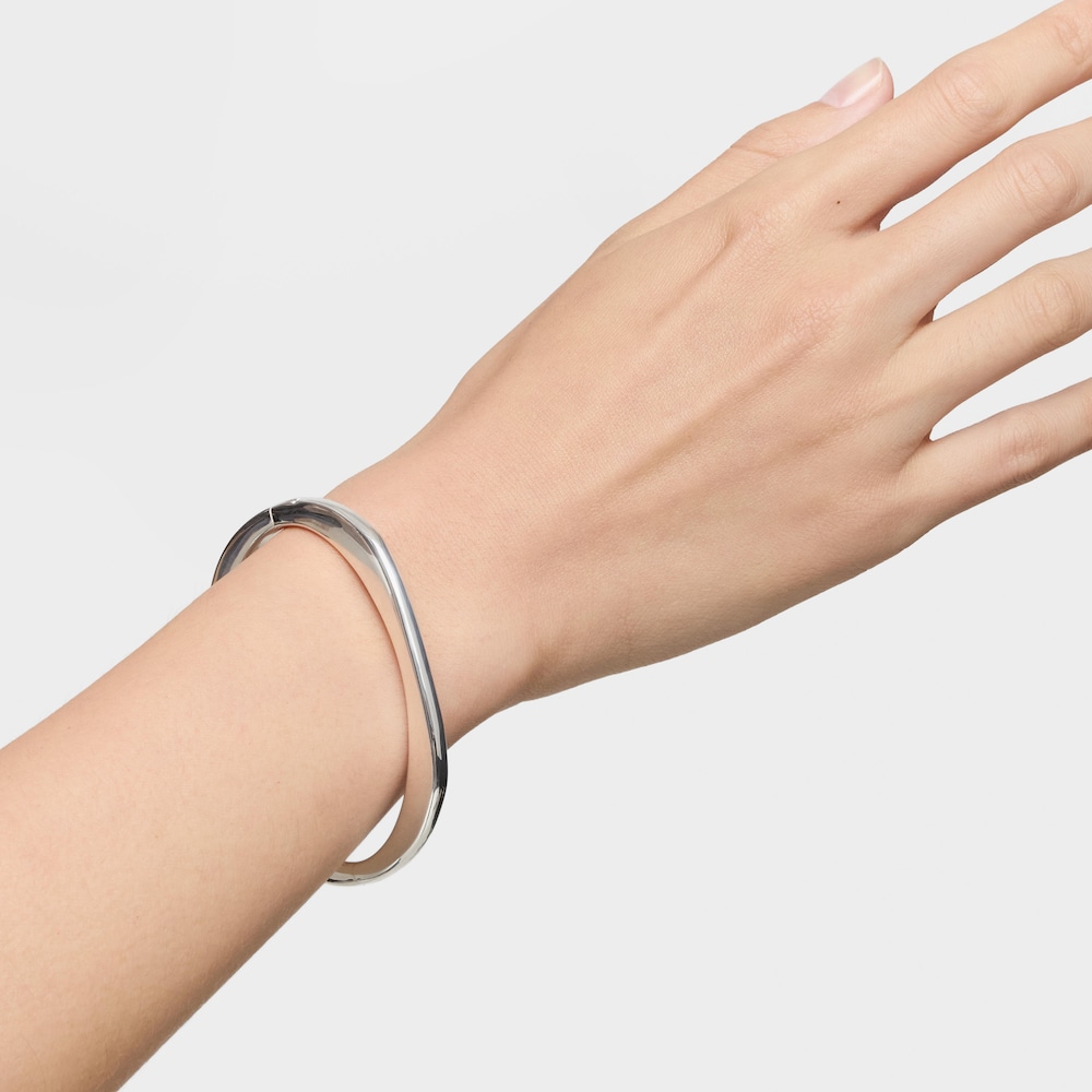 Pulsera esclava cerrada de plata Line
