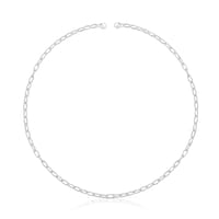 Hold Oval silver short Necklace