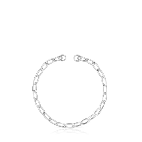 Hold Oval silver chain Bracelet