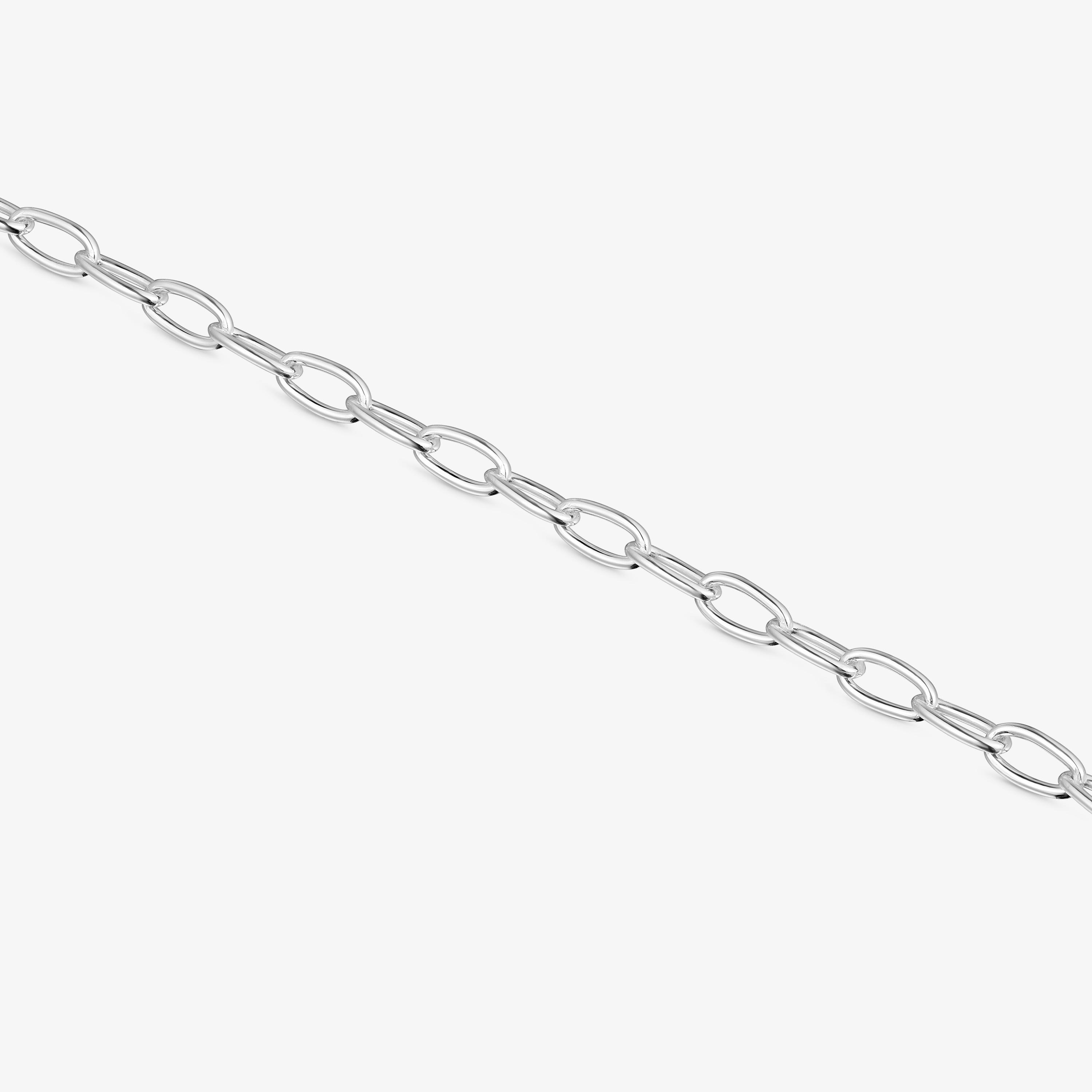 Hold Oval silver chain Bracelet