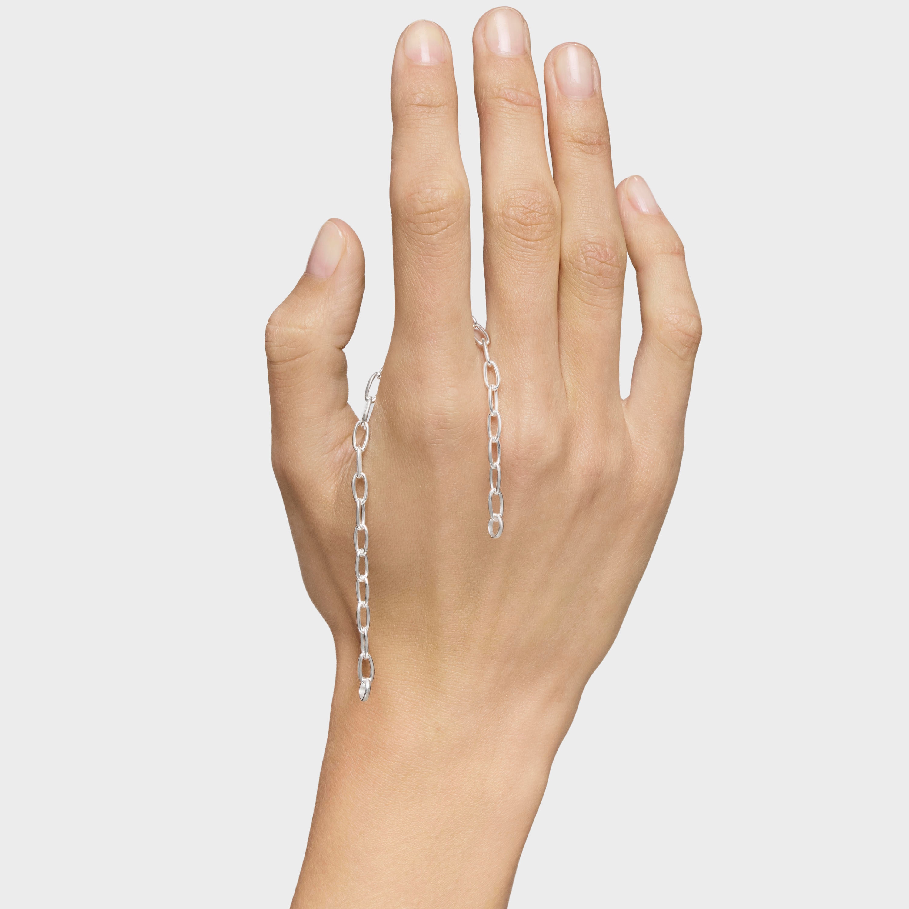 Hold Oval silver chain Bracelet