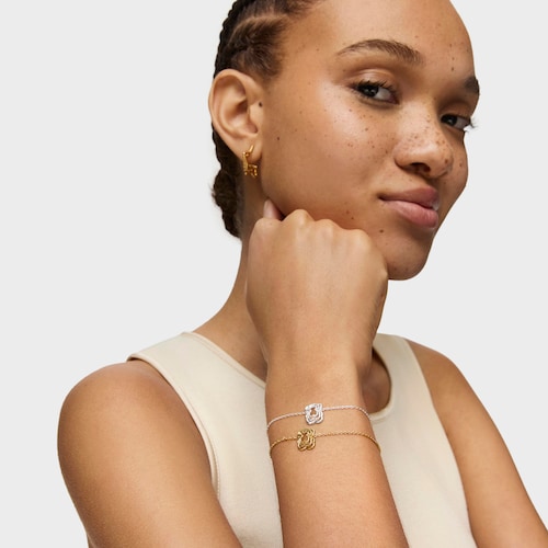 Pulsera cadena oso triple con baño de oro 18 kt sobre plata Bickie