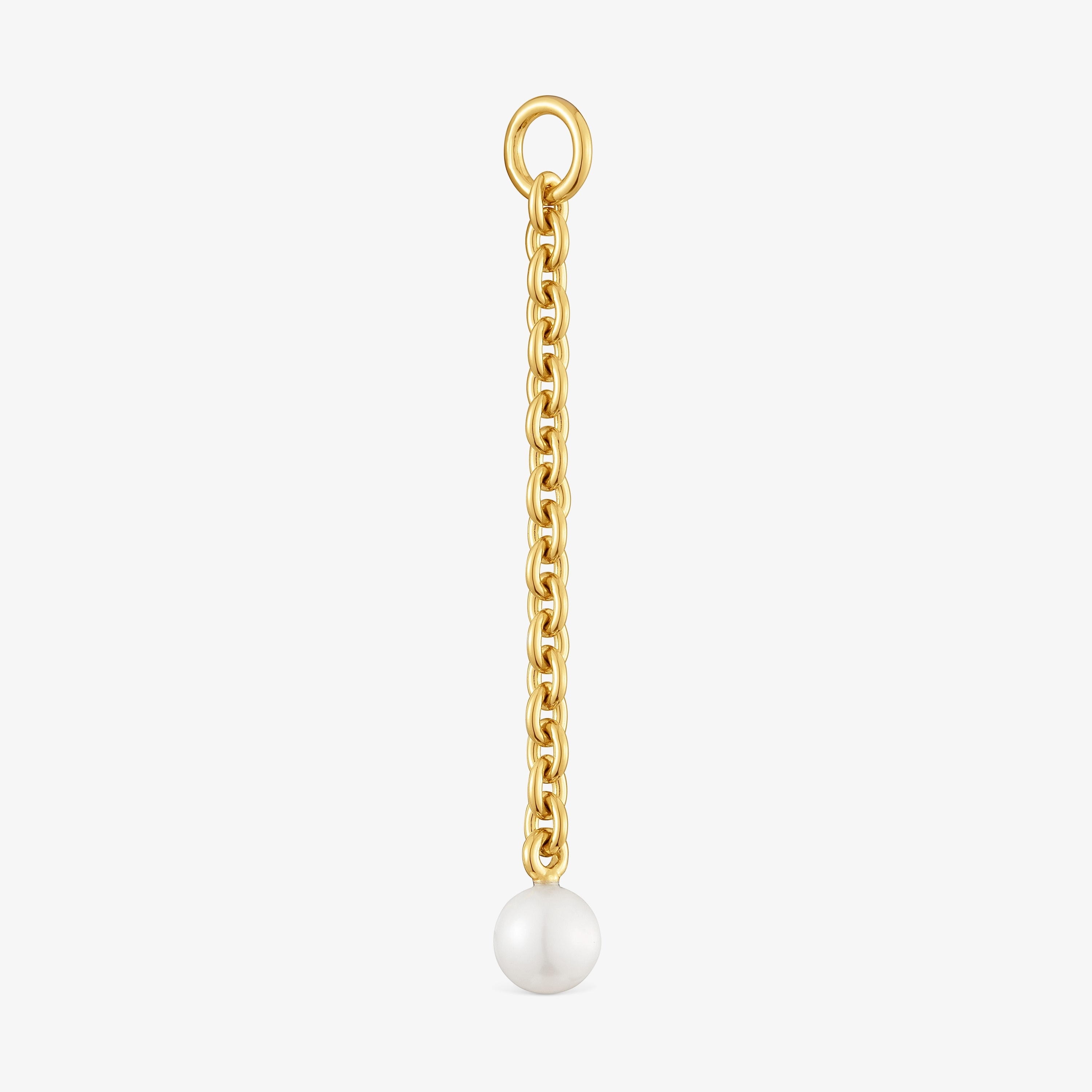 Hold Oval Pendant with 18K gold vermeil and cultivated pearl