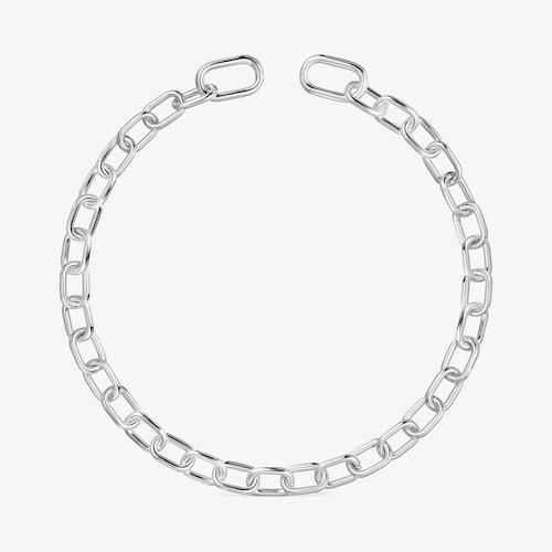 Collana corta in argento XXL Hold Oval