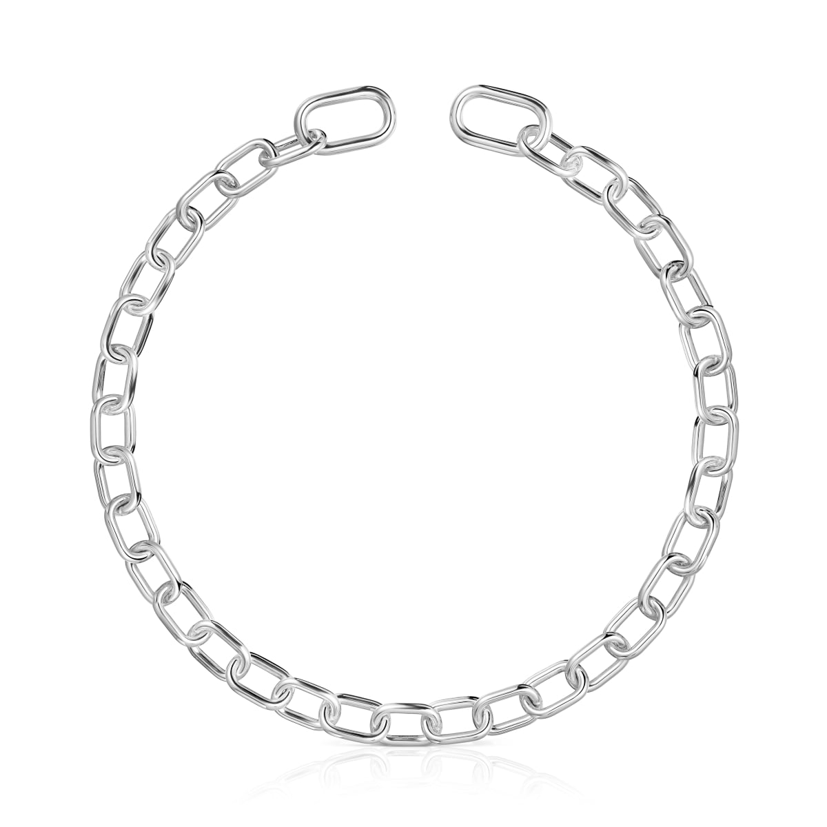 Tous - Collar Corto Xxl De Plata Hold Oval - Plateado