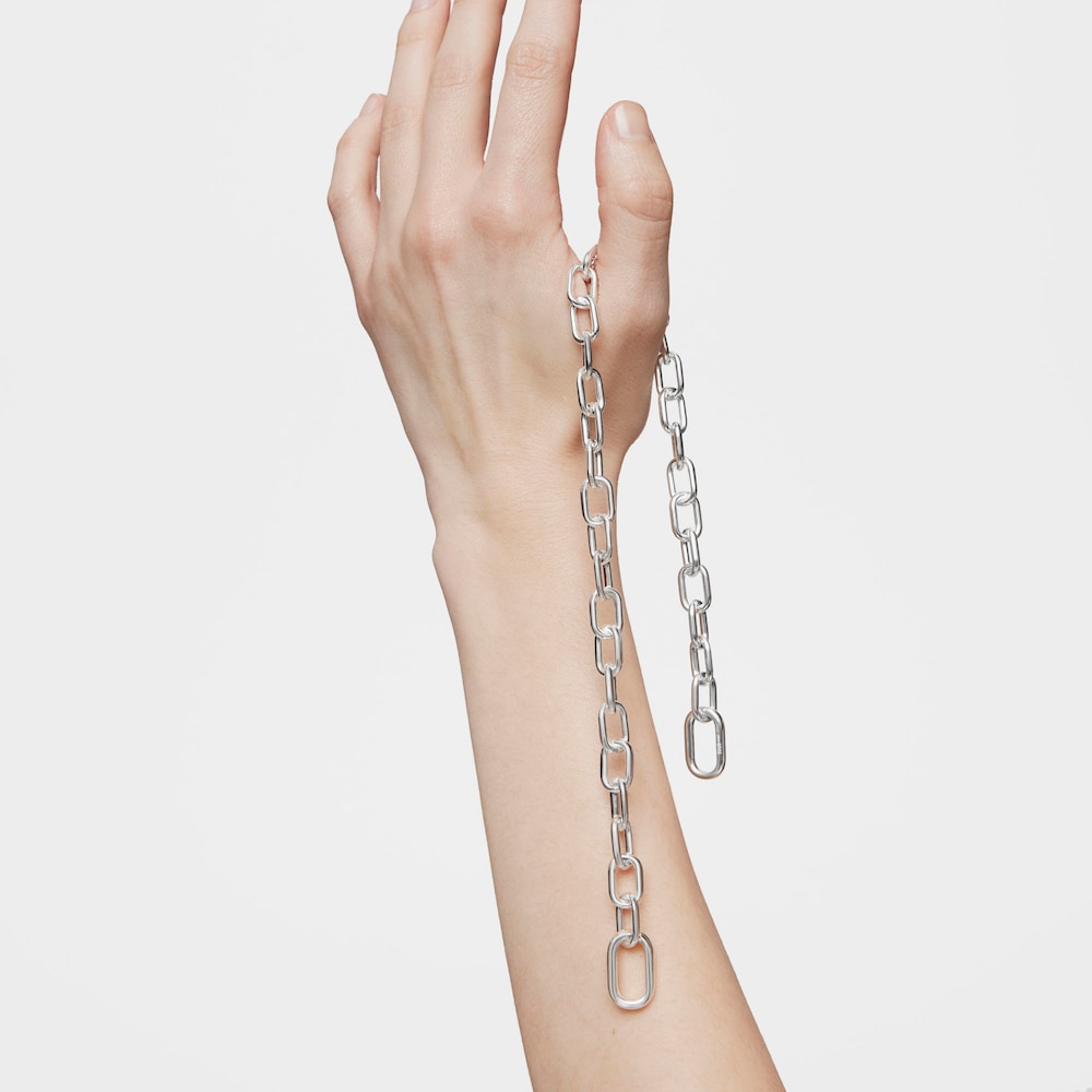 Kr&oacute;tki naszyjnik XXL ze srebra Hold Oval