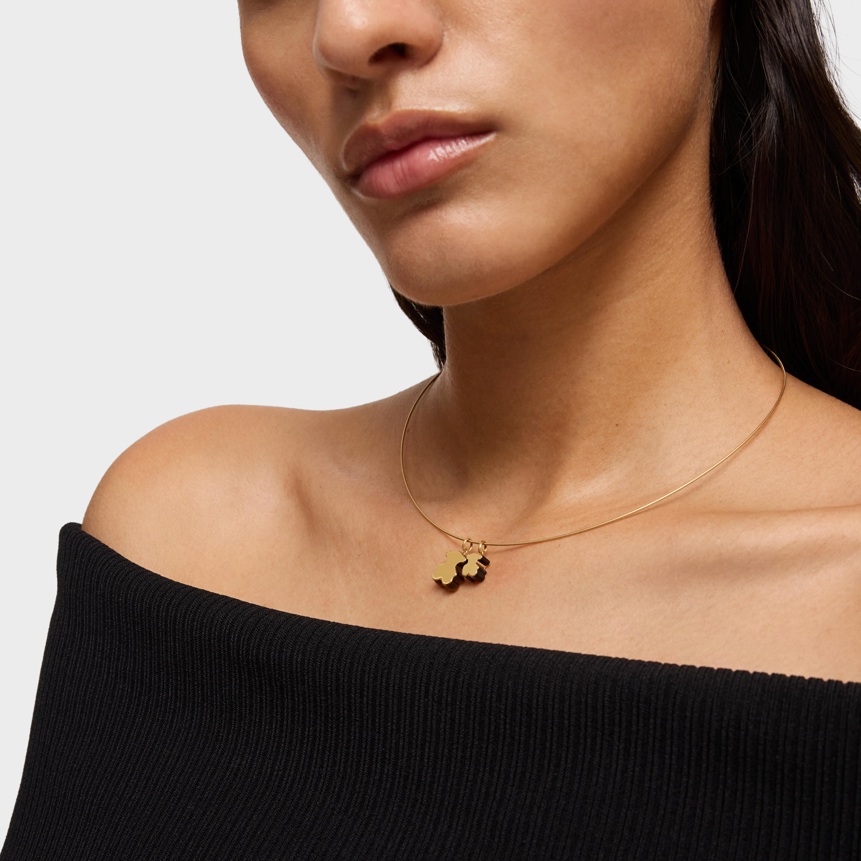 18K solid gold bear Pendant with onyx TOUS 1950