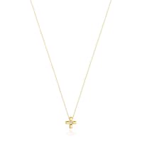 Collar corto cruz de oro y diamantes Basics