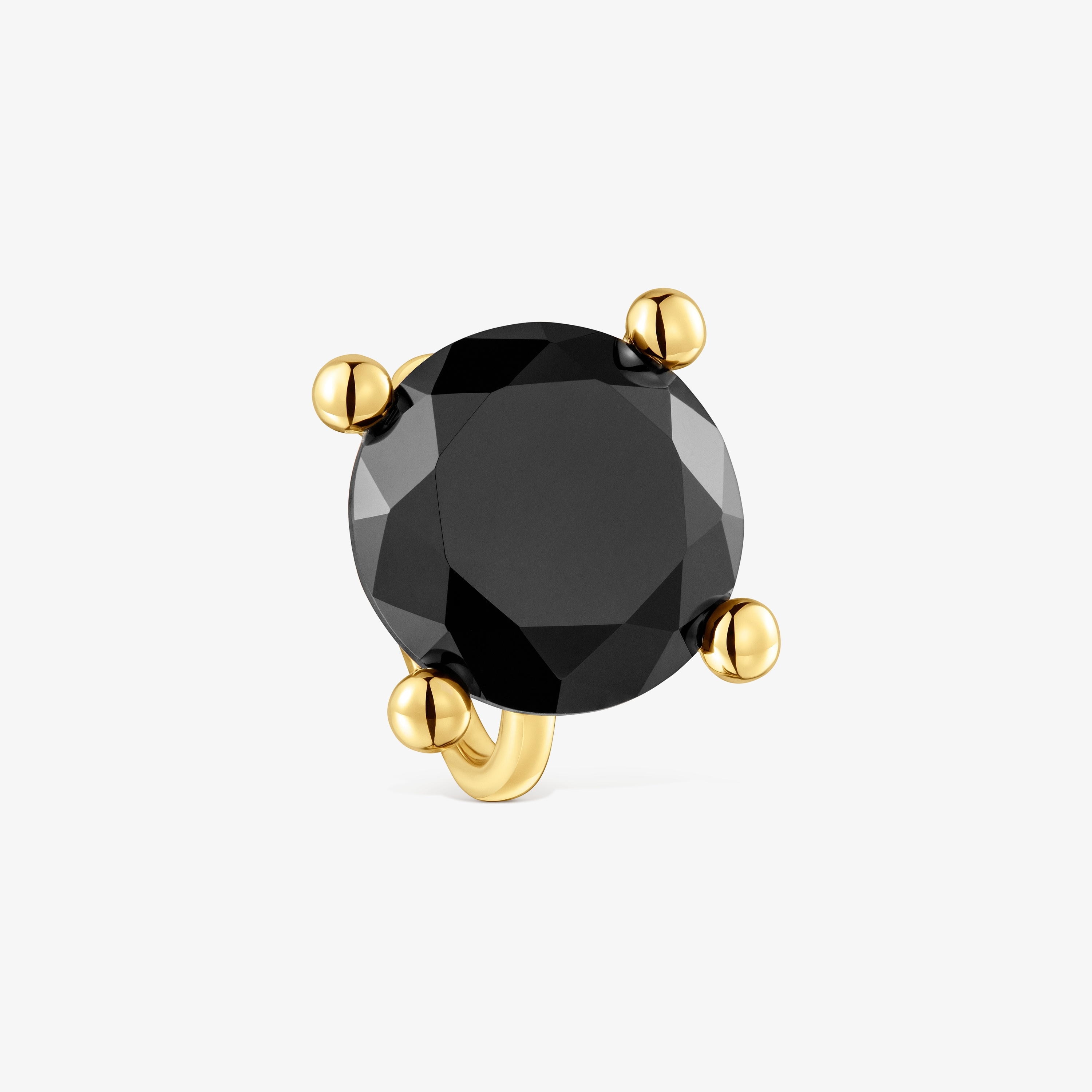 18K gold vermeil and onyx Ring Color Black
