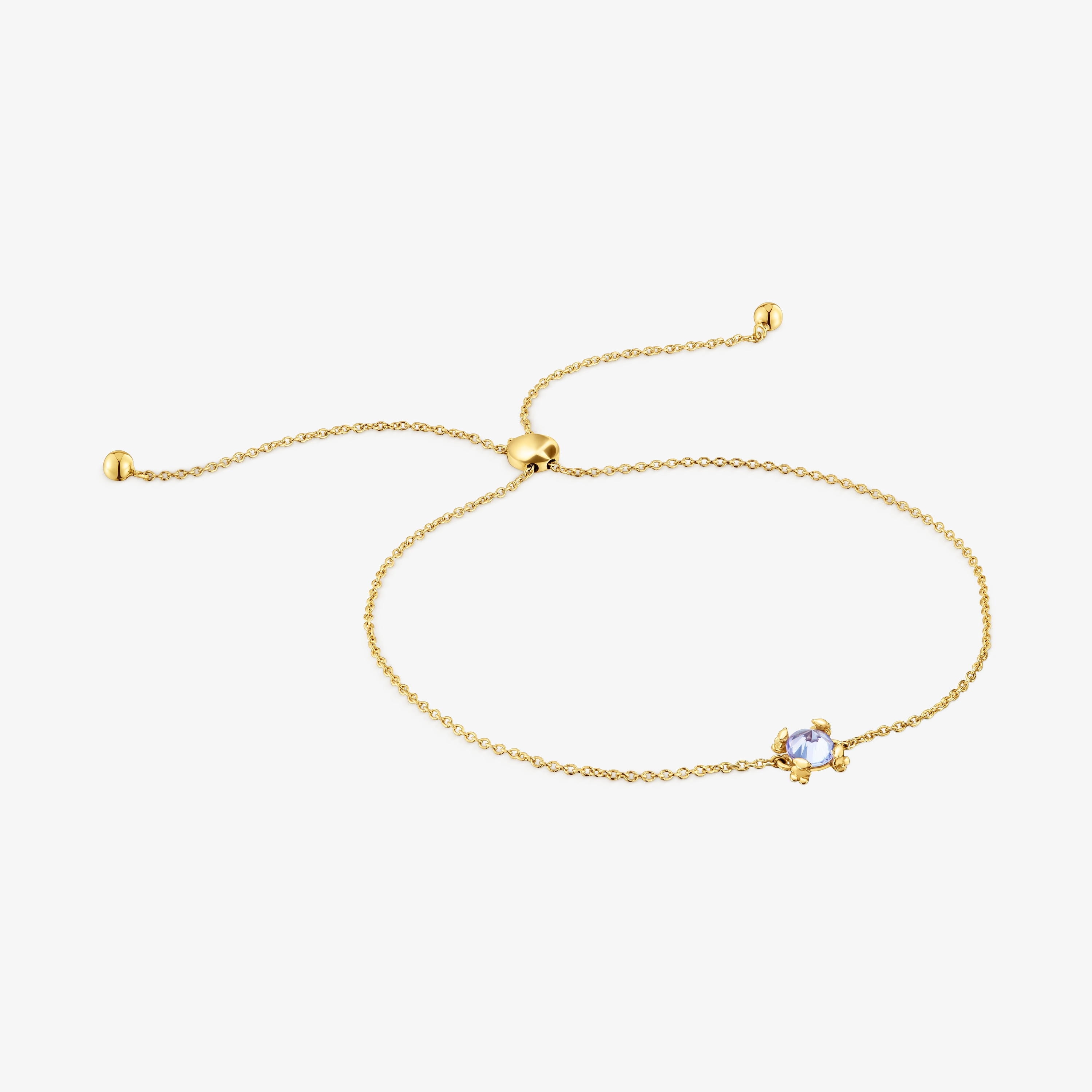 18K solid gold and tanzanite Bracelet Color Pills