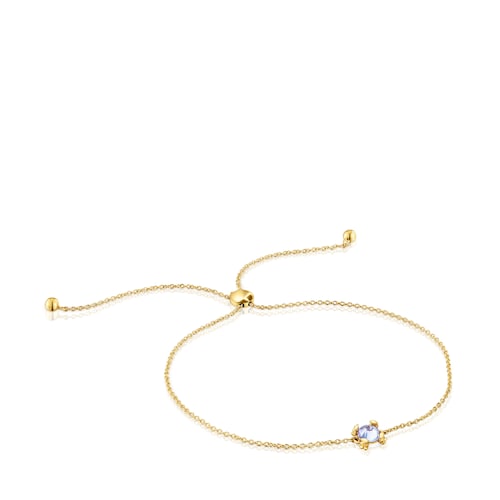 Gold and tanzanite Bracelet Color Pills