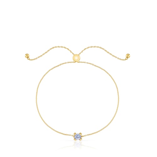 Gold and tanzanite Bracelet Color Pills