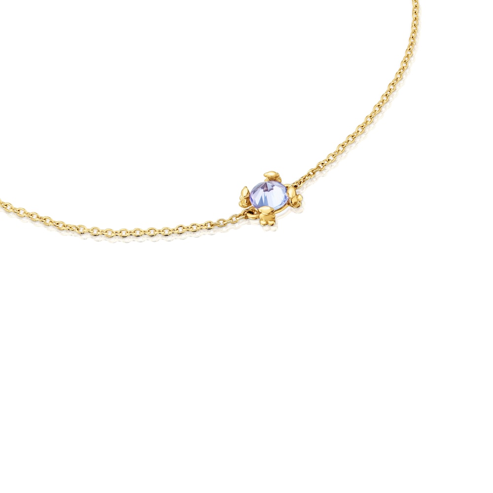 Gold and tanzanite Bracelet Color Pills Gold and tanzanite Bracelet Color Pills