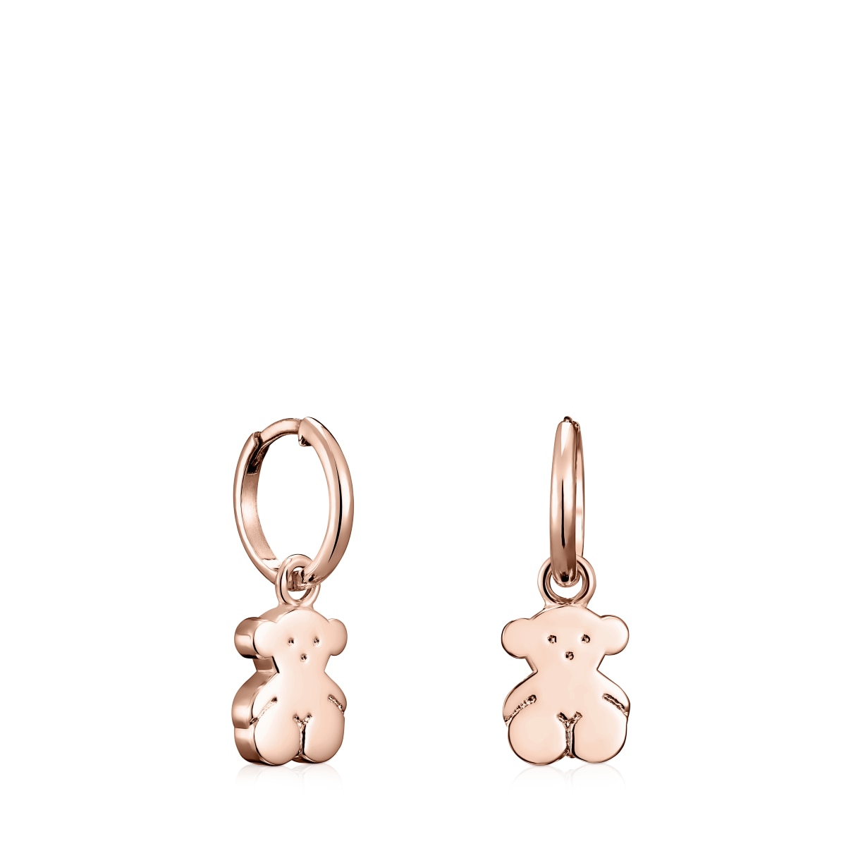 Pendientes con baño de oro rosa 18 kt sobre plata Sweet Dolls