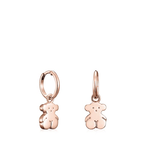 Pendientes con baño de oro rosa 18 kt sobre plata Sweet Dolls