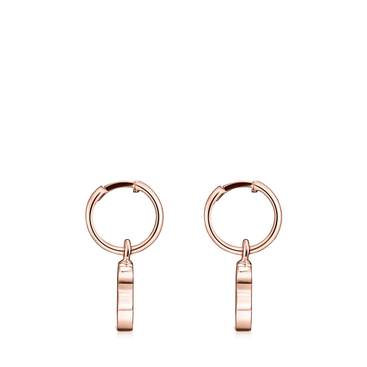 Pendientes con baño de oro rosa 18 kt sobre plata Sweet Dolls