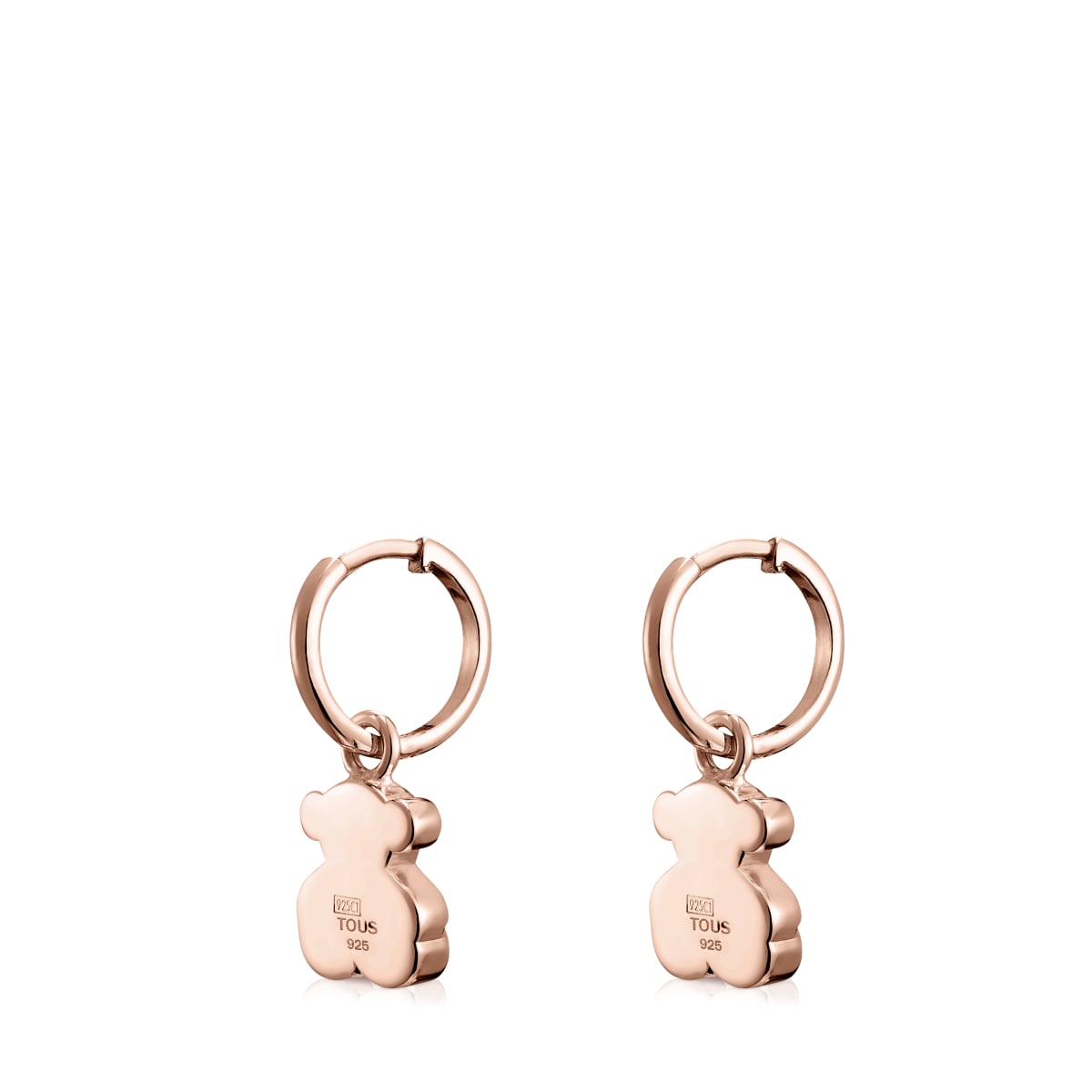 Pendientes con baño de oro rosa 18 kt sobre plata Sweet Dolls