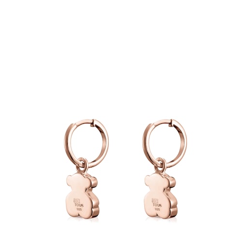 Pendientes con baño de oro rosa 18 kt sobre plata Sweet Dolls