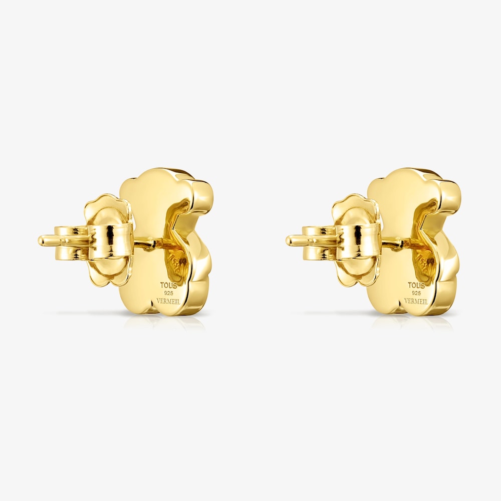 Aros Sweet Dolls con ba&ntilde;o de oro 18 kt sobre plata