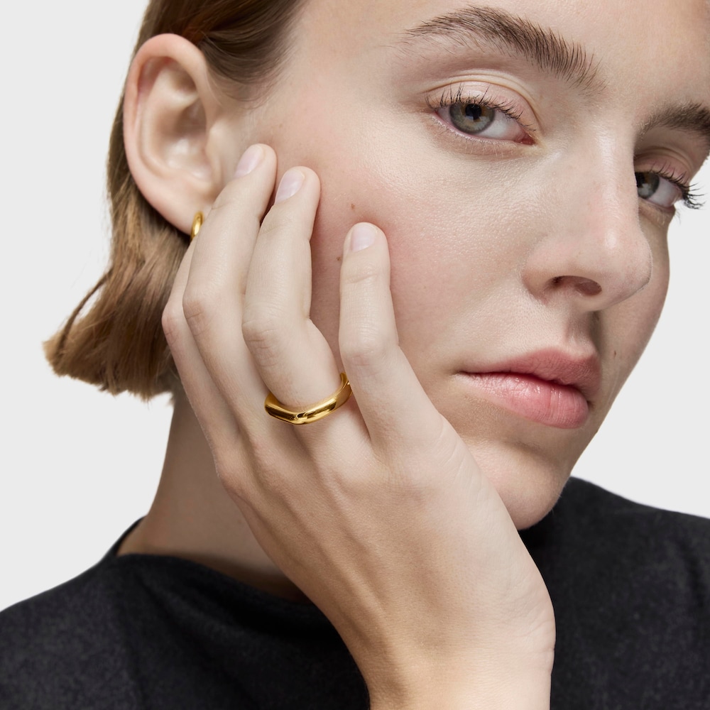 18K gold vermeil open Ring Line