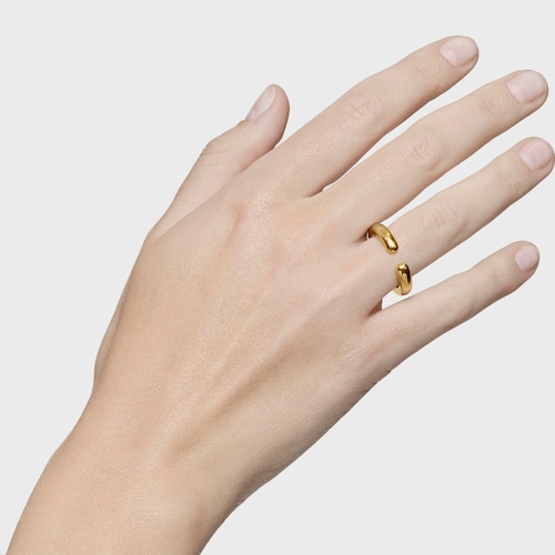 18kt gold plating over silver open Ring Line