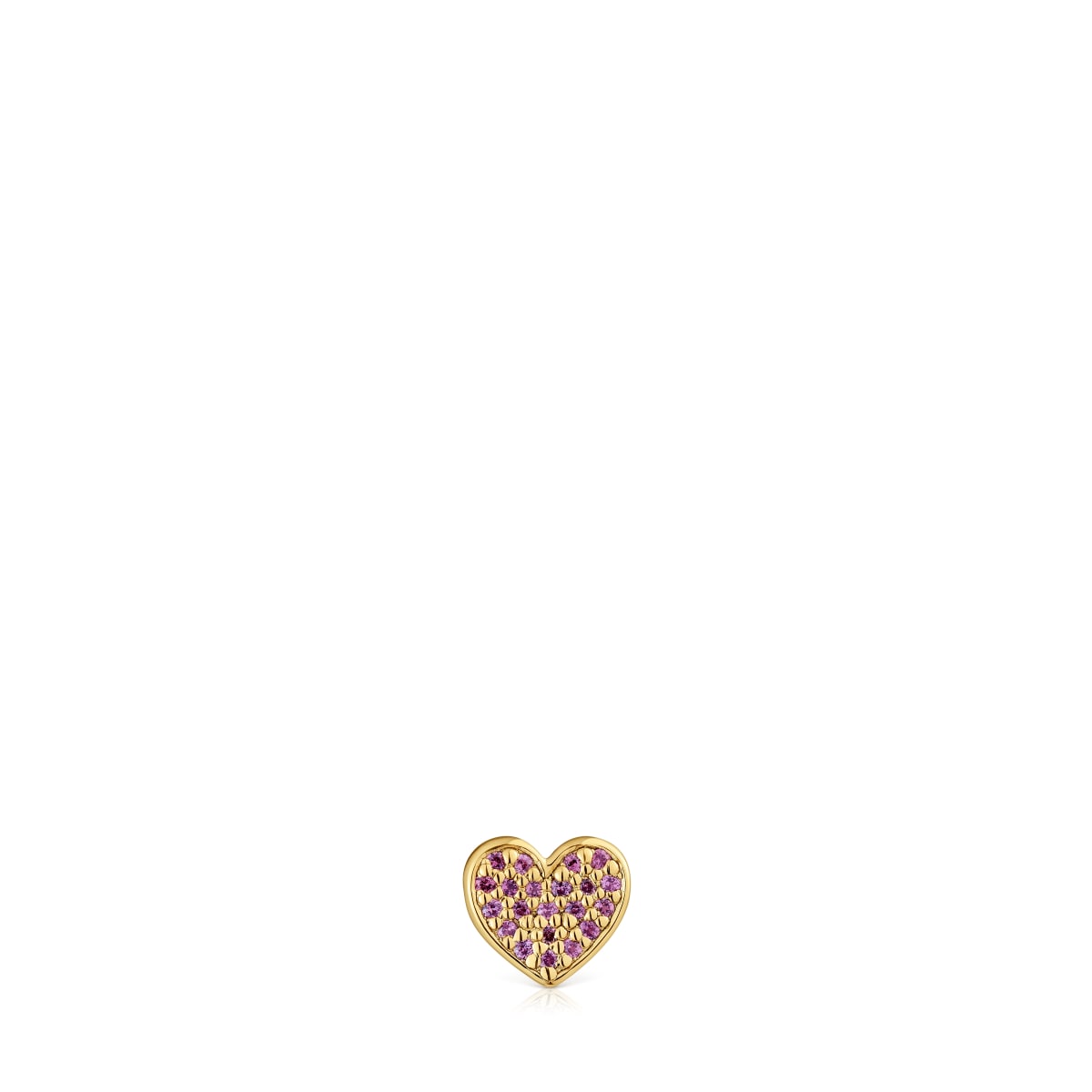 18kt gold plating over silver heart Pendant with rhodolites TOUS 1950