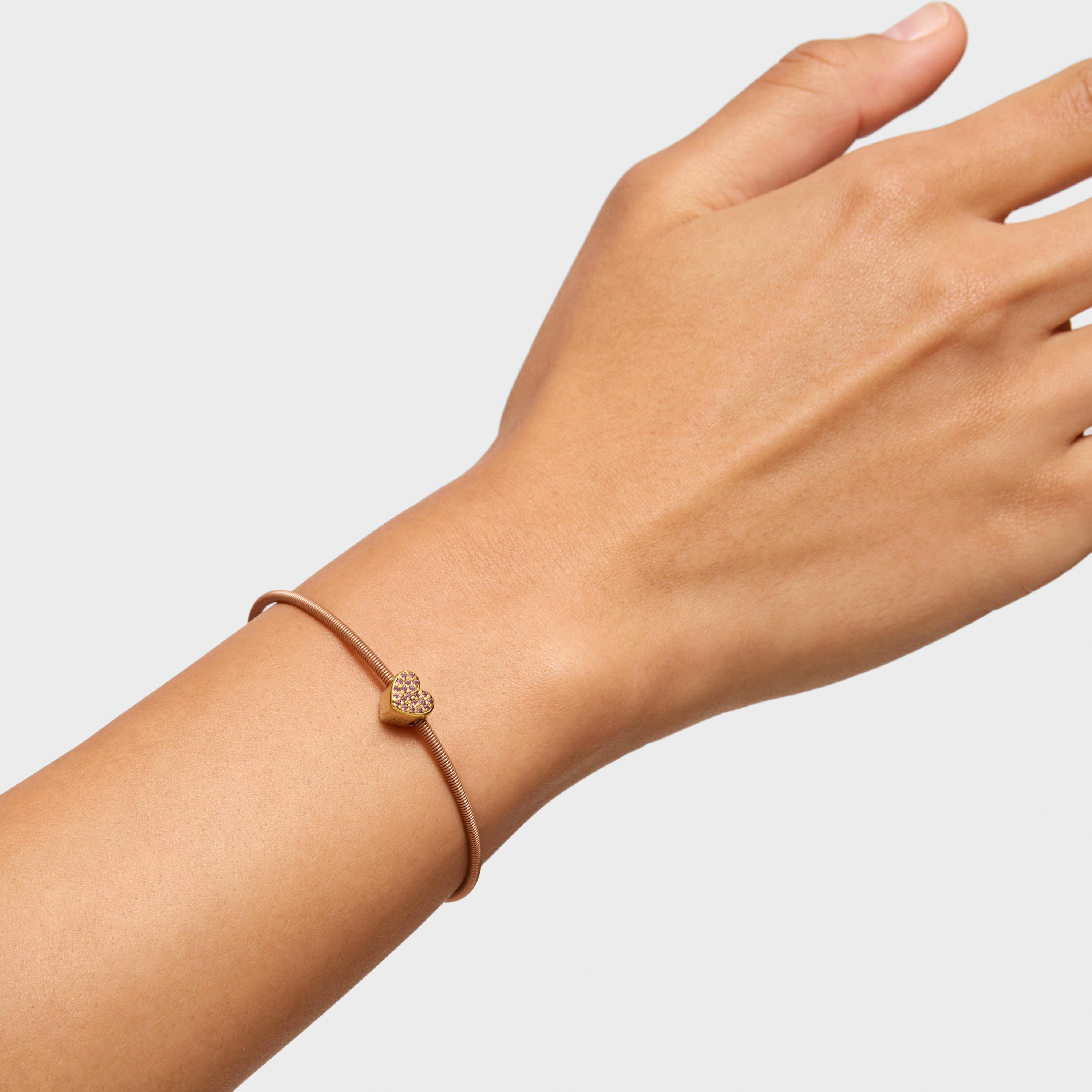 18K gold vermeil heart Pendant with rhodolites TOUS 1950