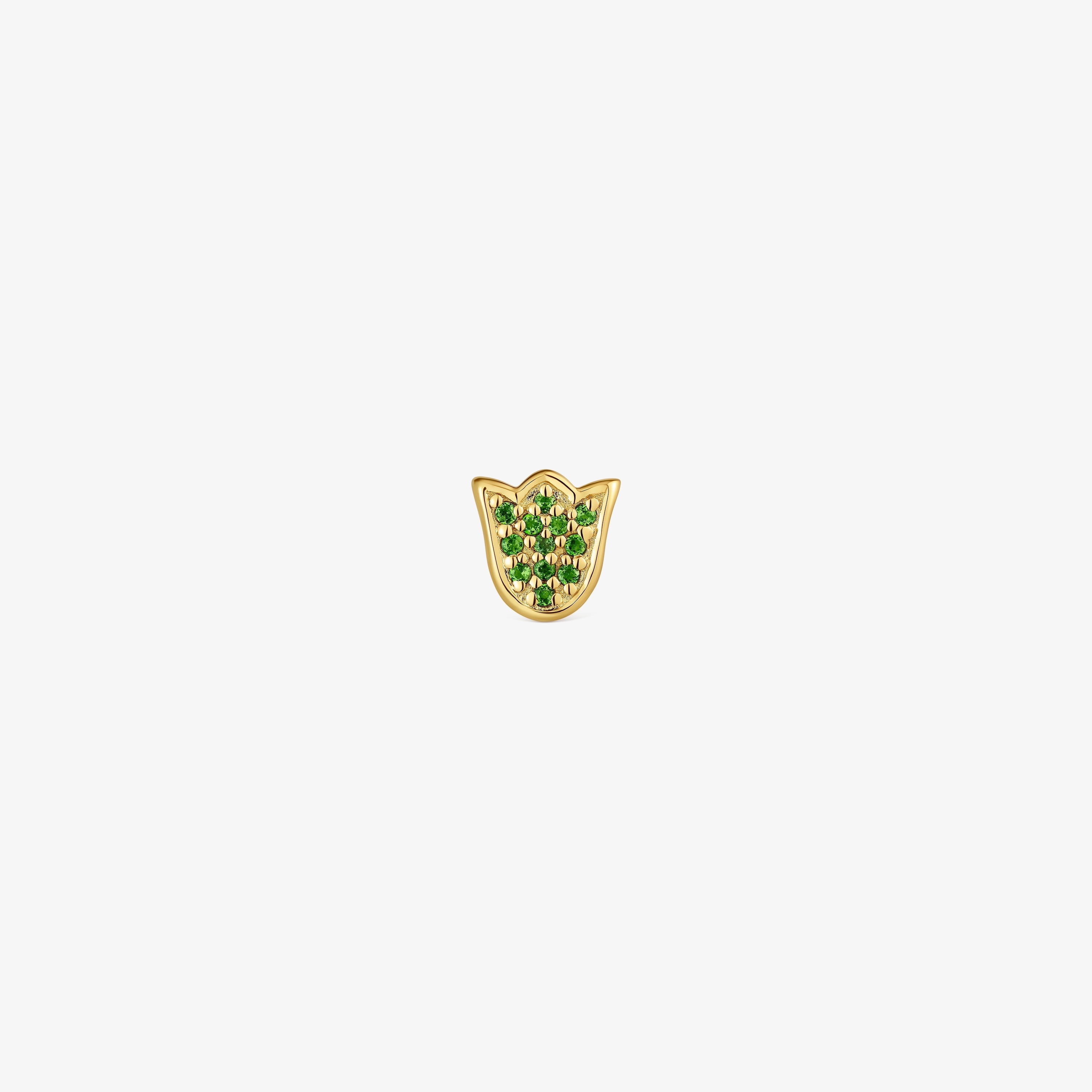 18K gold vermeil tulip Pendant and tsavorites TOUS 1950