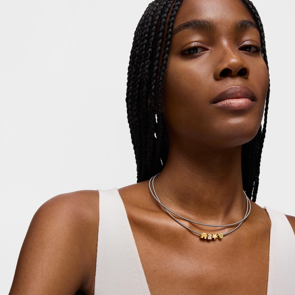 Pr&iacute;vesok tulip&aacute;nu s&nbsp;18&nbsp;kt pozl&aacute;ten&iacute;m na striebre a&nbsp;tsavoritmi TOUS 1950