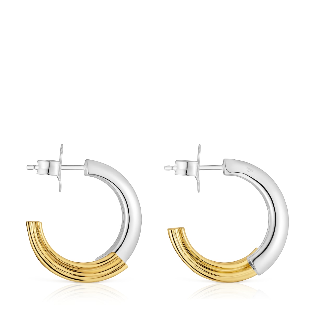 Two-tone Hoop earrings with bear motif TOUS 1950